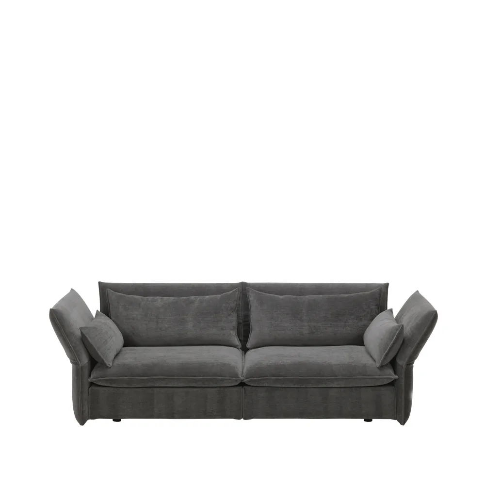 Mariposa 3-sits soffa, Iroko 08 mörkgrå Vitra