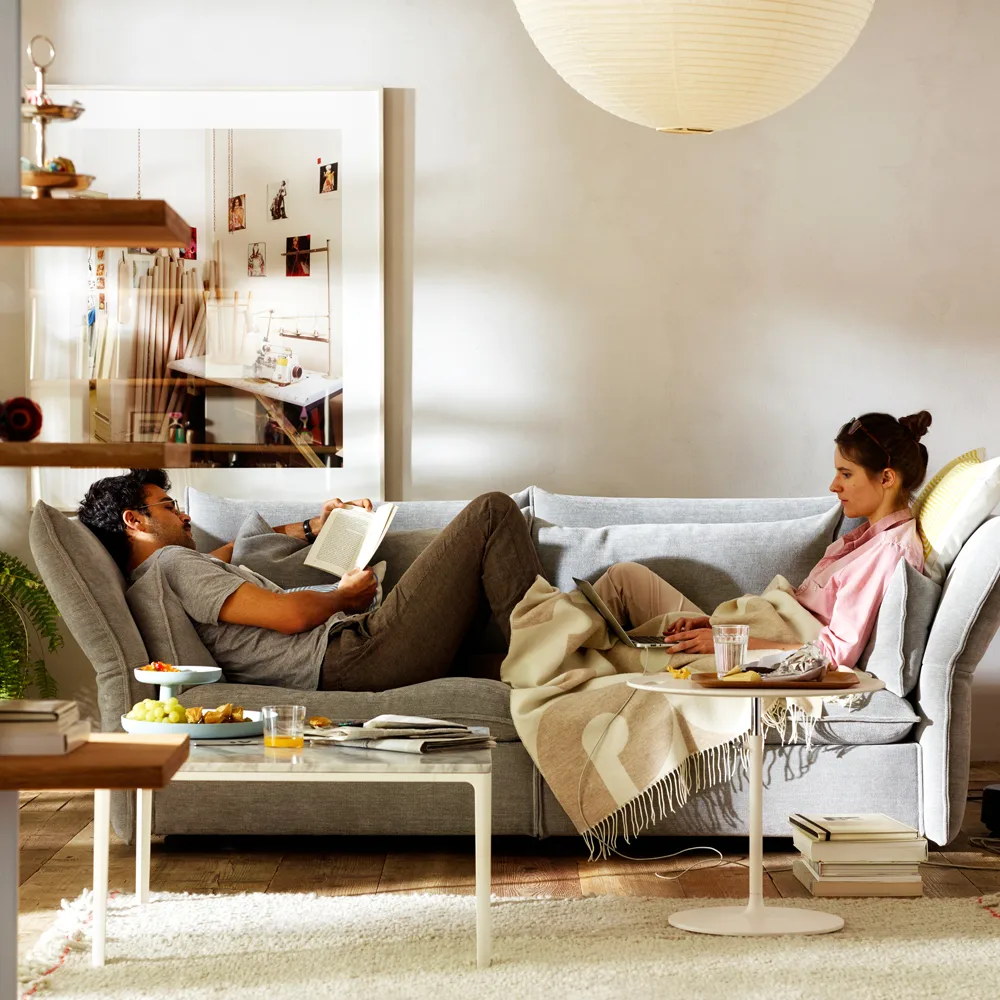 Mariposa 3-sits soffa, Iroko 08 mörkgrå Vitra