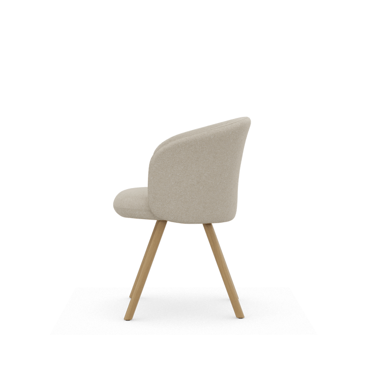 Mikado Armchair stol, Nubia Cream-pearl-natural oak Vitra
