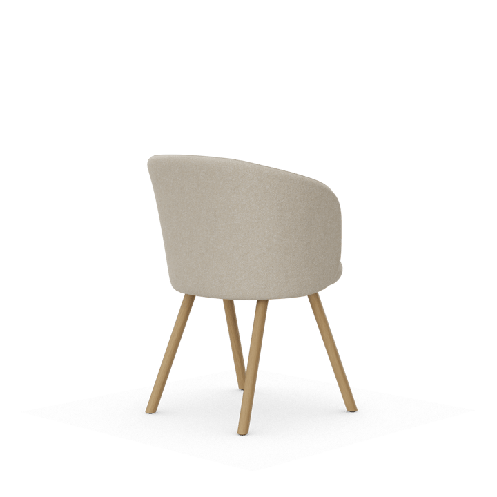 Mikado Armchair stol, Nubia Cream-pearl-natural oak Vitra