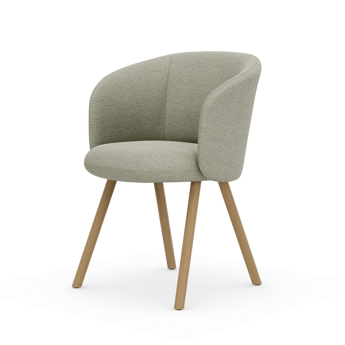 Vitra Mikado Armchair stol Nubia Cream-sand-natural oak