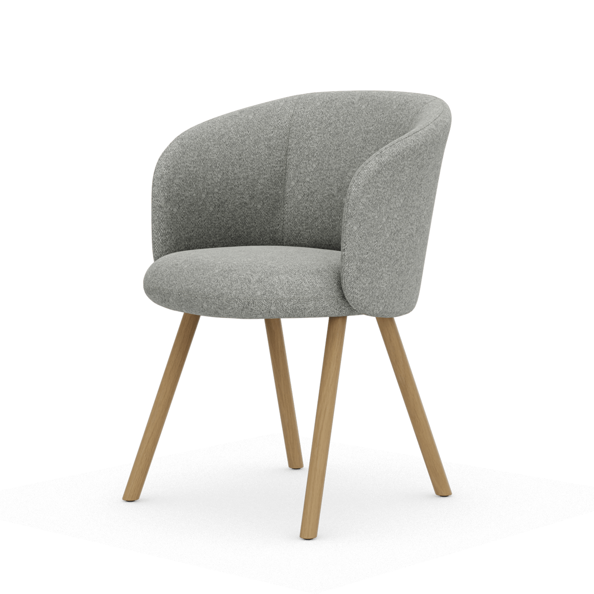 Vitra Mikado Armchair stol Nubia Cream-sierra grey-natural oak