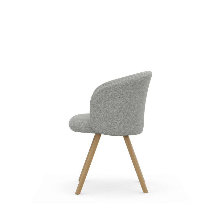 Mikado Armchair stol, Nubia Cream-sierra grey-natural oak Vitra