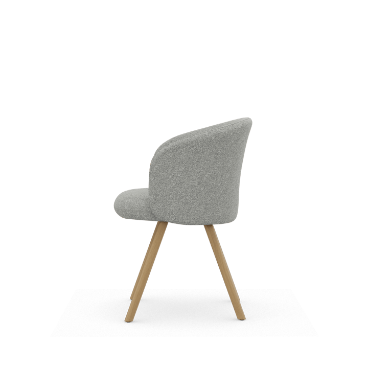 Mikado Armchair stol - Nubia Cream-sierra grey-natural oak - Vitra