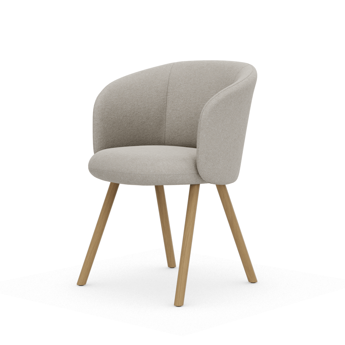 Vitra Mikado Armchair stol Nubia Ivory-pearl-natural oak