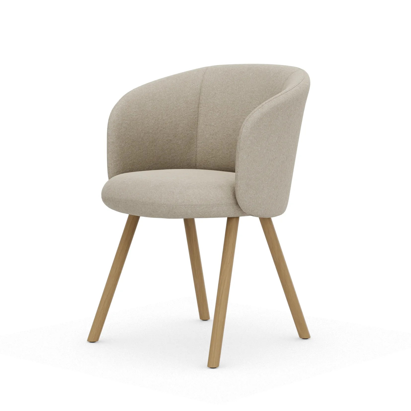 Mikado karmstol, Nubia Cream-pearl-natural oak Vitra