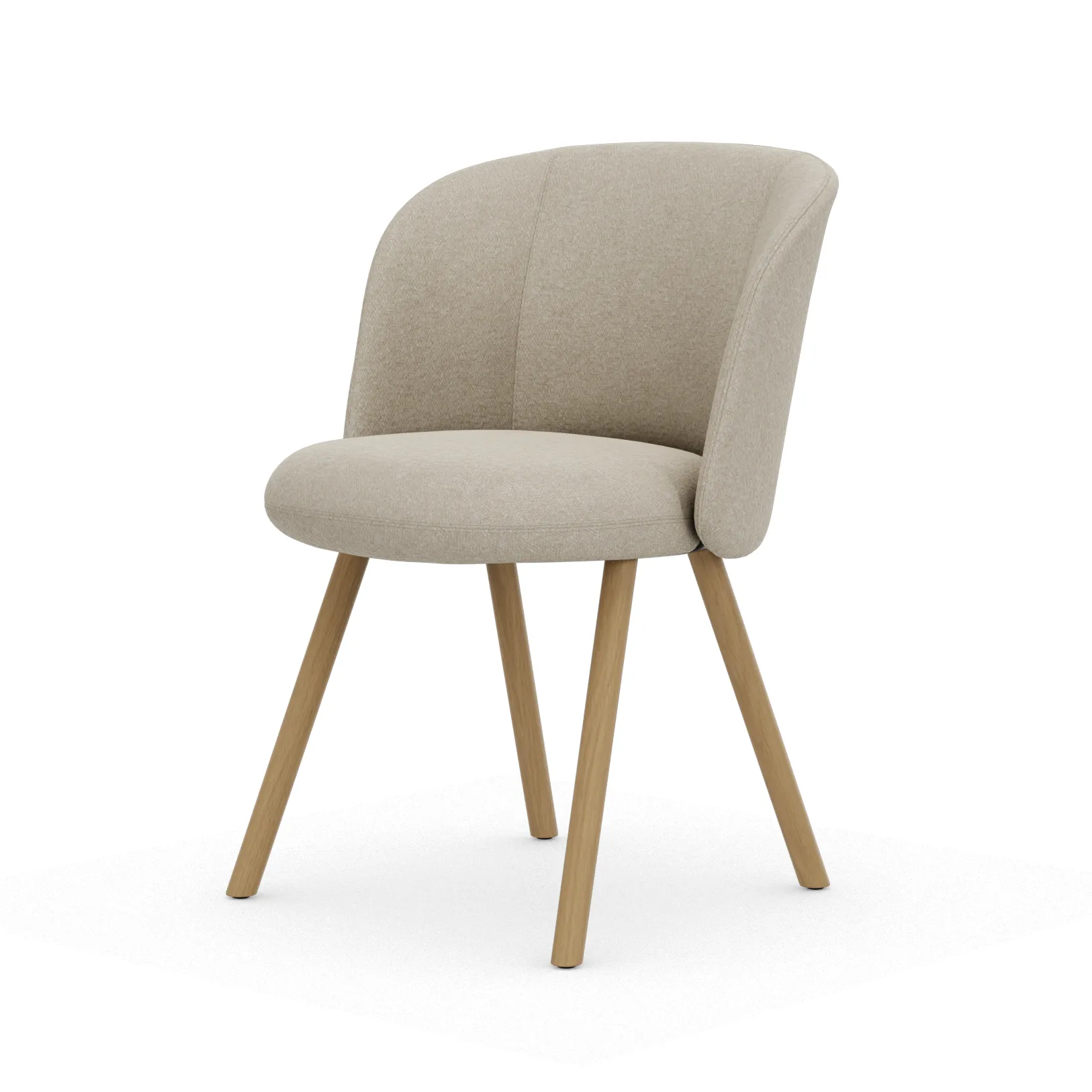 Mikado Side Chair stol, Nubia Cream-pearl-natural oak Vitra