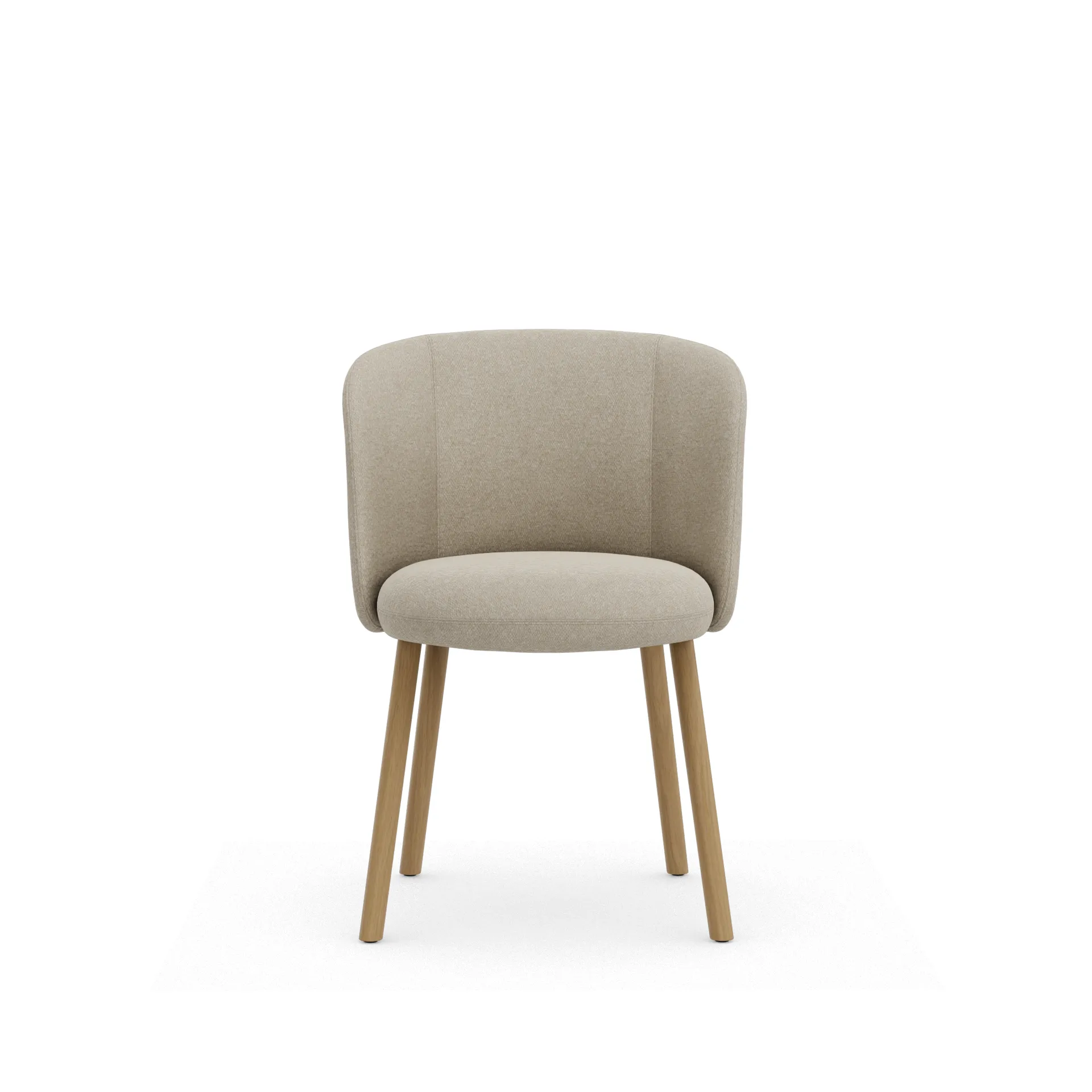 Mikado Side Chair stol, Nubia Cream-pearl-natural oak Vitra