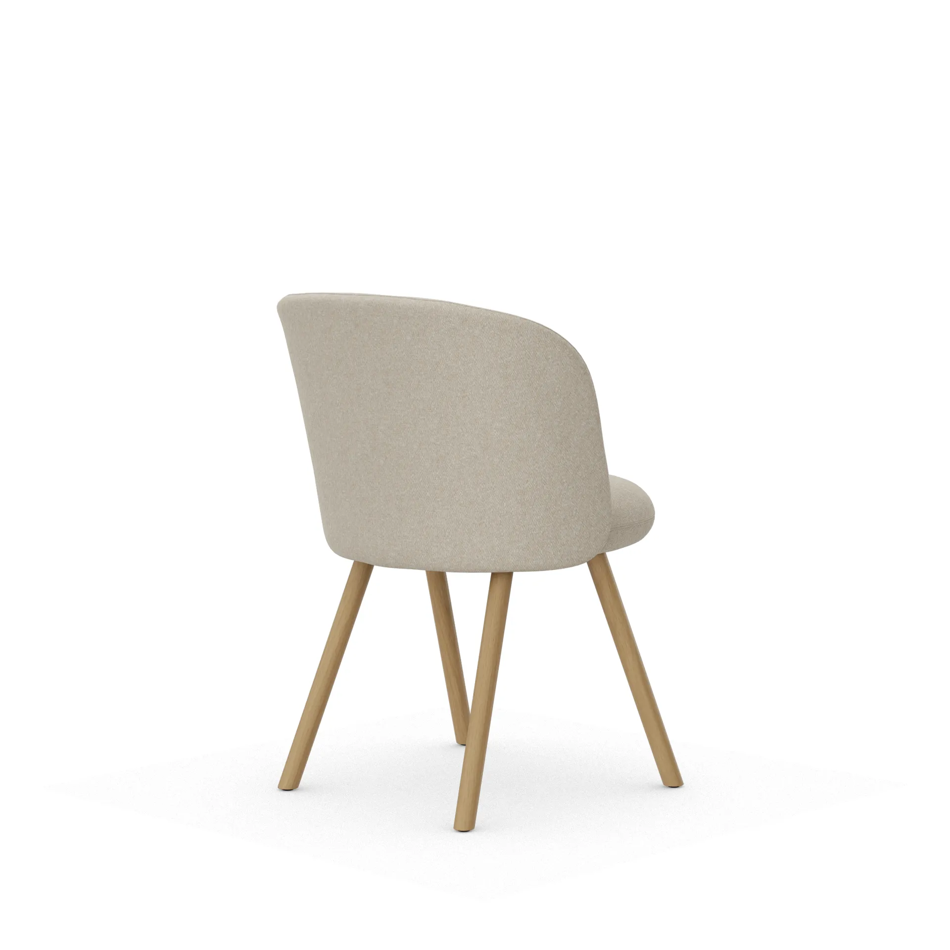Mikado Side Chair stol, Nubia Cream-pearl-natural oak Vitra