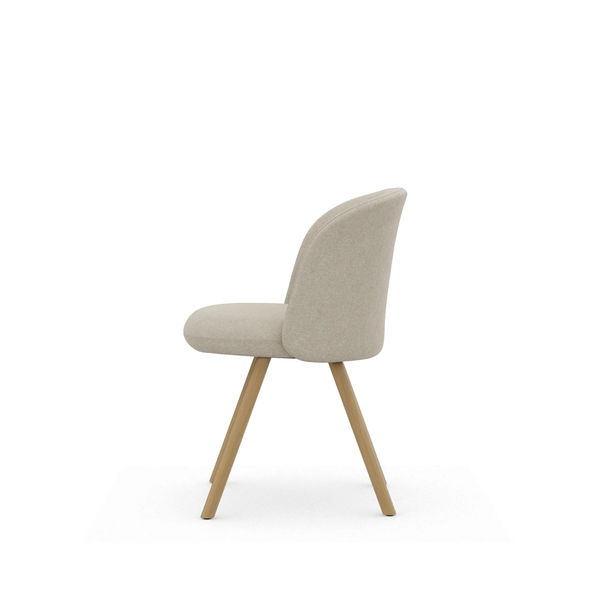 Mikado Side Chair stol, Nubia Cream-pearl-natural oak Vitra
