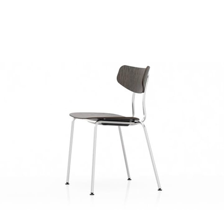 Moca stol - Dark oak-Chrome - Vitra