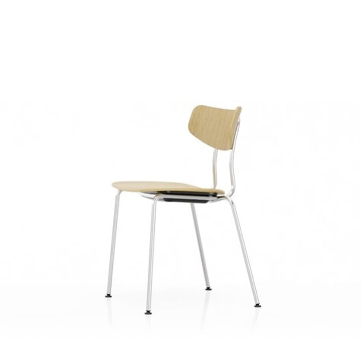 Moca stol - Natural oak-Chrome - Vitra