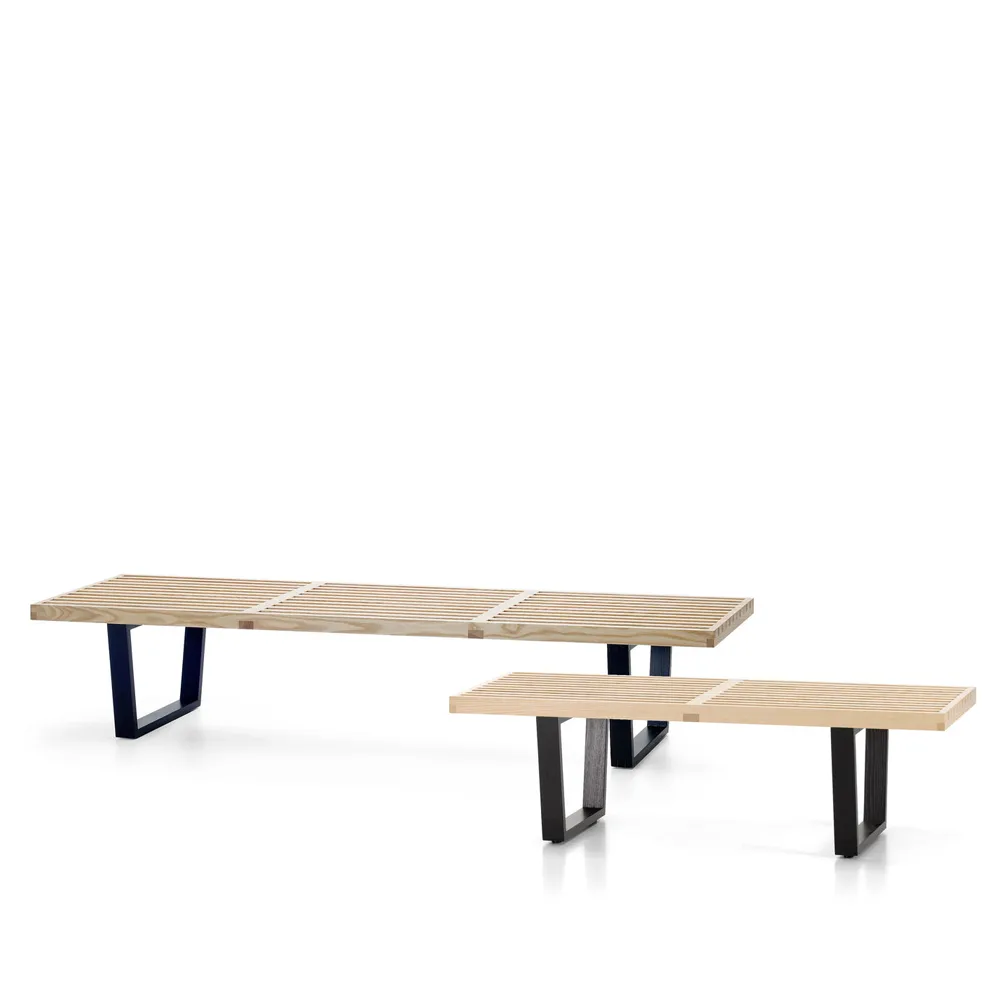 Nelson bänk, Ask-Svartlackade ask 122x35 cm Vitra