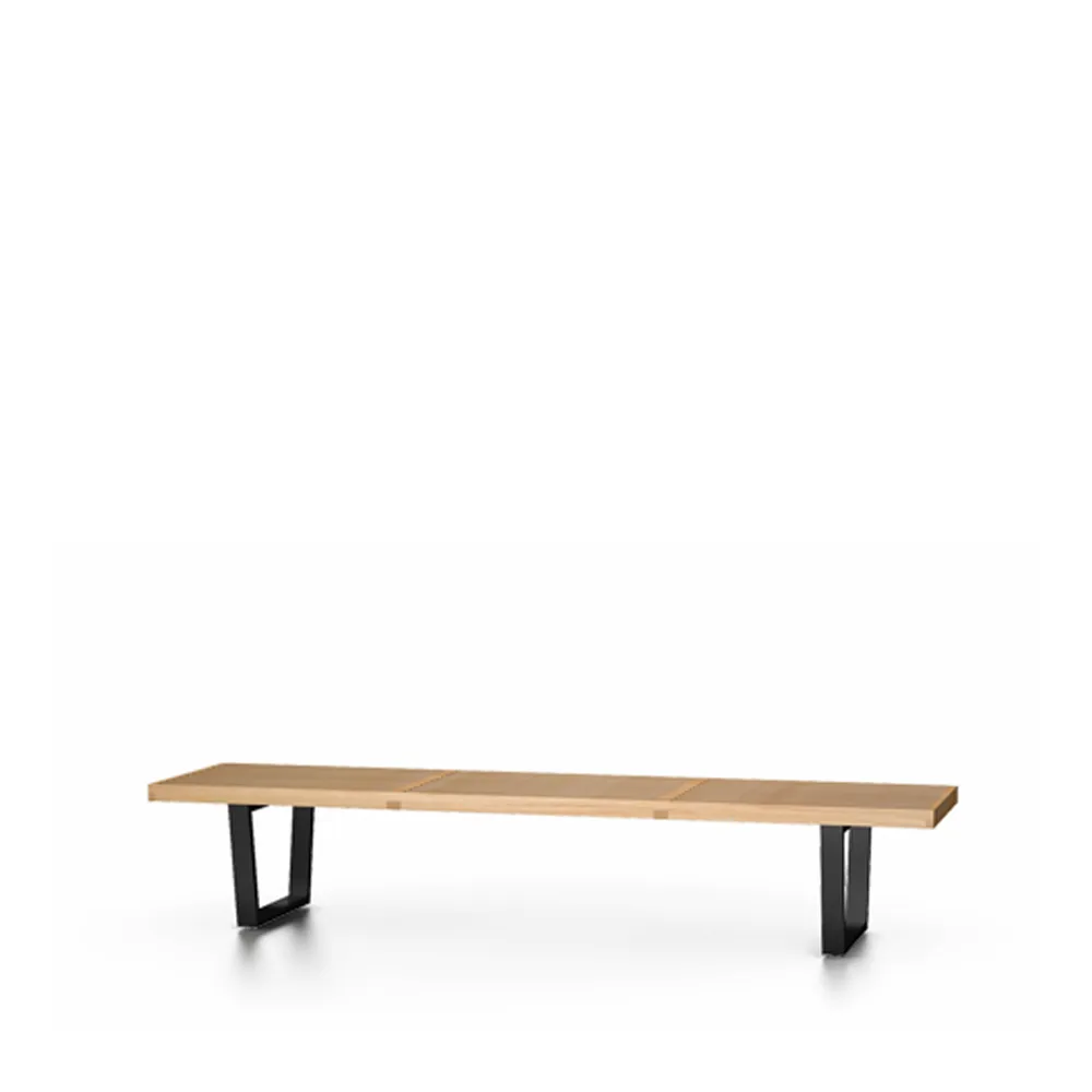 Nelson bänk, Ask-Svartlackade ask 184x35 cm Vitra