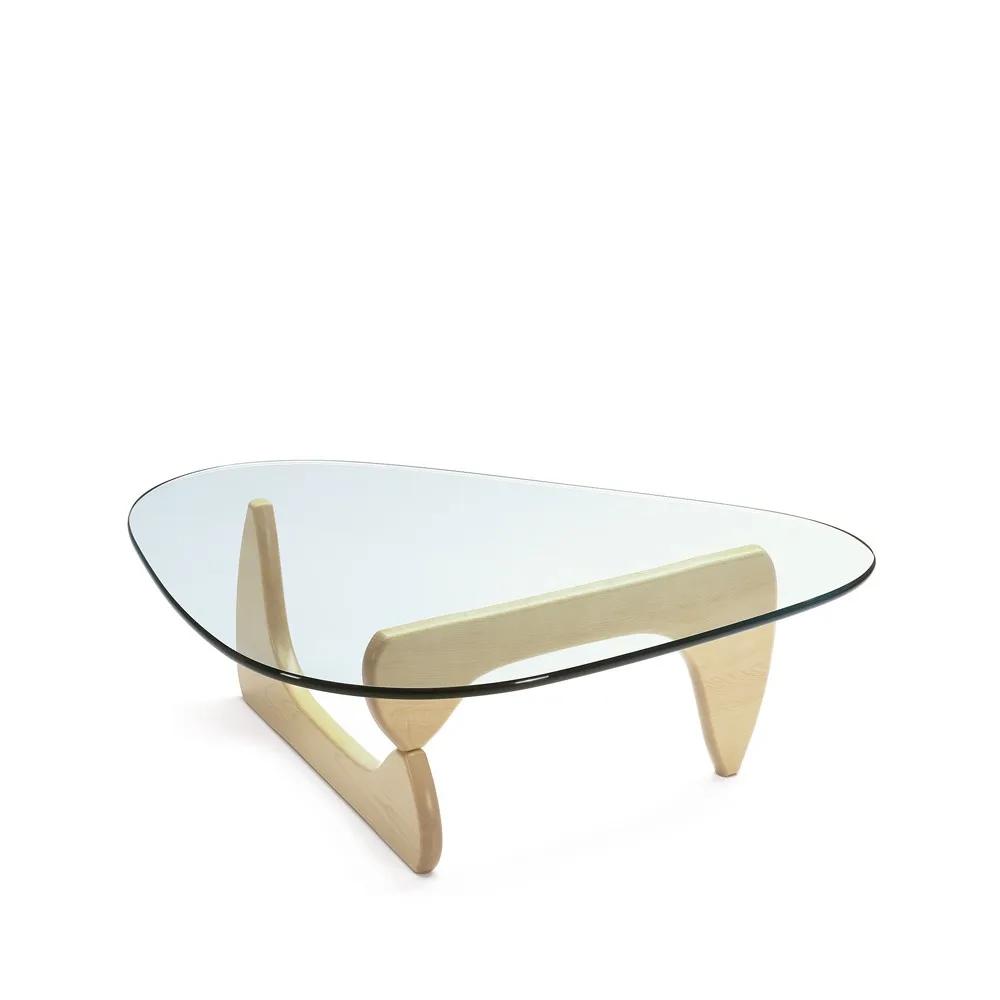 Noguchi coffee table soffbord glasskiva, Lönn Vitra