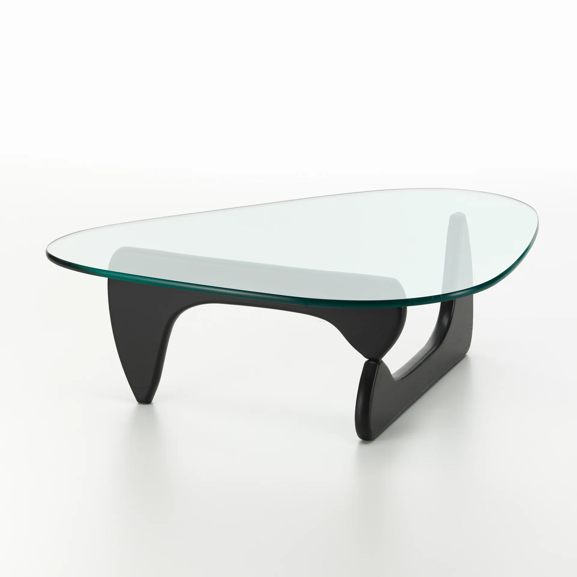 Noguchi coffee table soffbord glasskiva, Svart ask Vitra