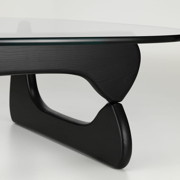 Noguchi coffee table soffbord glasskiva, Svart ask Vitra