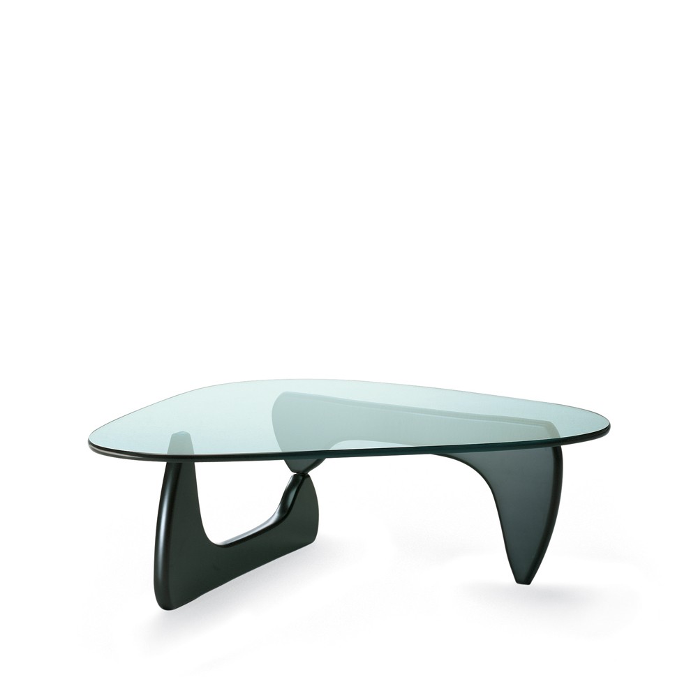 Vitra Noguchi coffee table soffbord glasskiva Svart ask