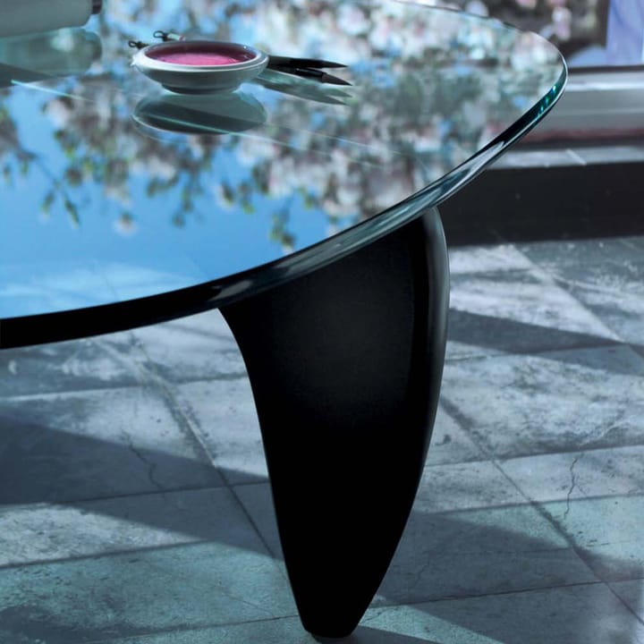 Noguchi coffee table soffbord glasskiva, Svart ask Vitra