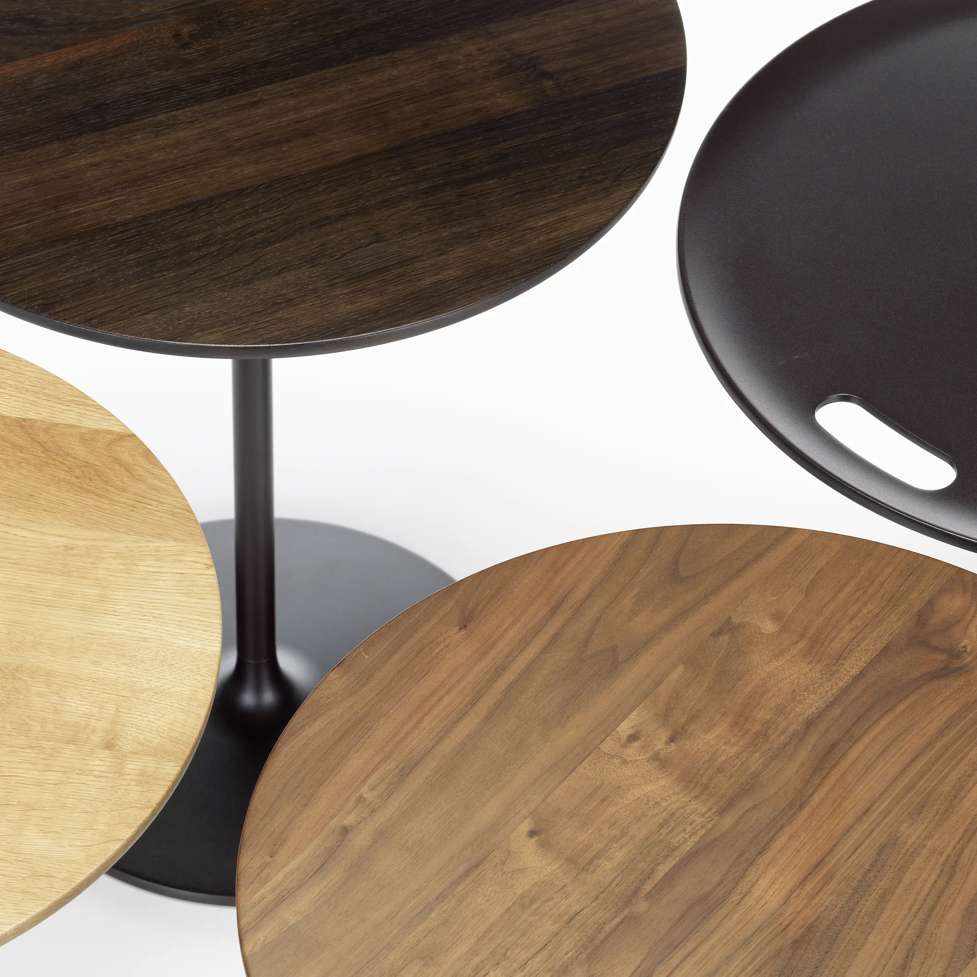 Occasional low table bord, Walnut 55 cm Vitra