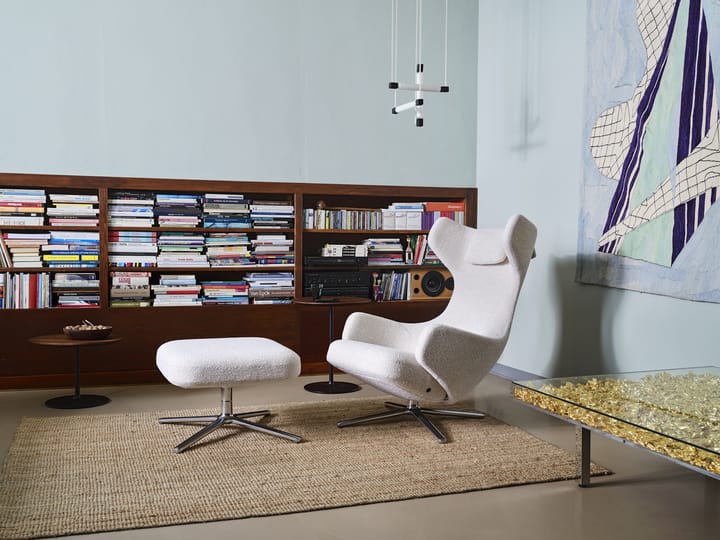Ottoman fotpall aluminiumstativ, Nubia 01 ivory-pearl Vitra