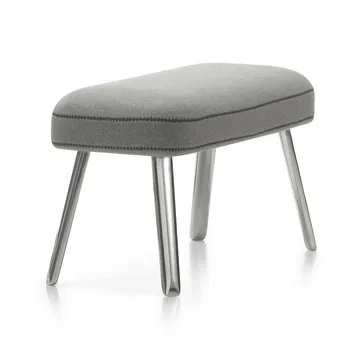 Panchina fotpall aluminiumstativ - Cosy 2 pebble grey - Vitra