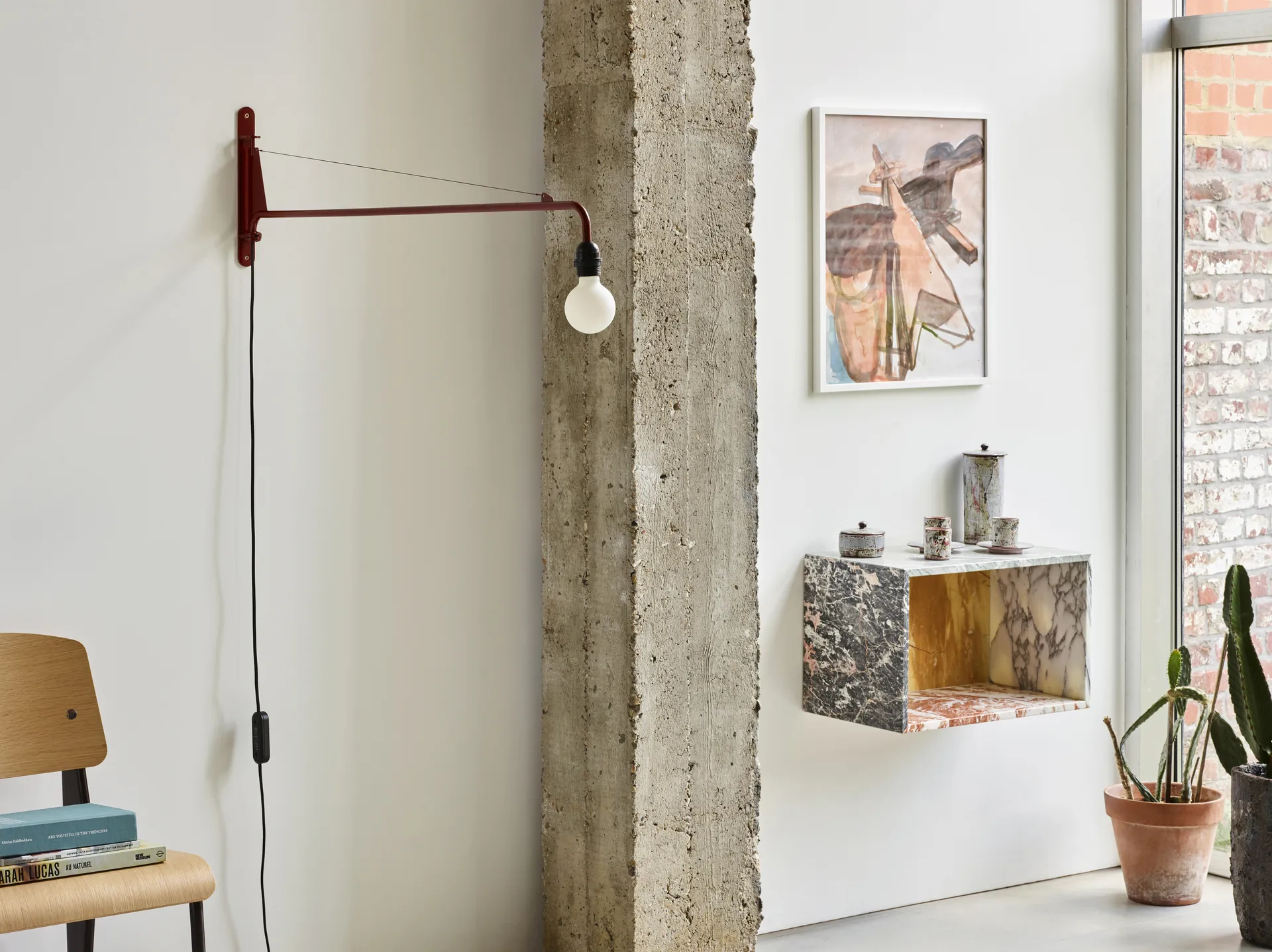 Petite Potence vägglampa, Japanese red Vitra