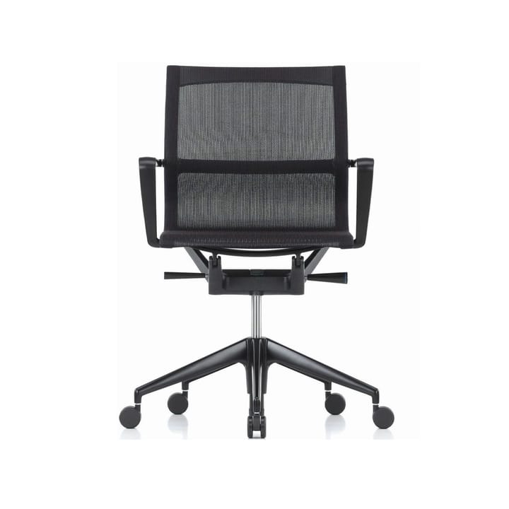 Physix kontorsstol, tyg trioknit black pearl-stativ deep black-hjul Vitra