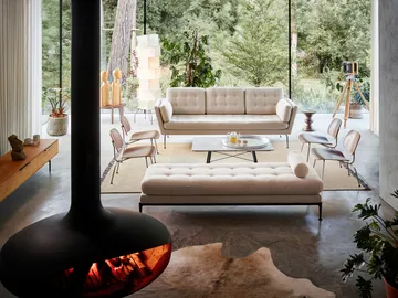 Plywood group LCM fåtölj - Valnöt-krom - Vitra