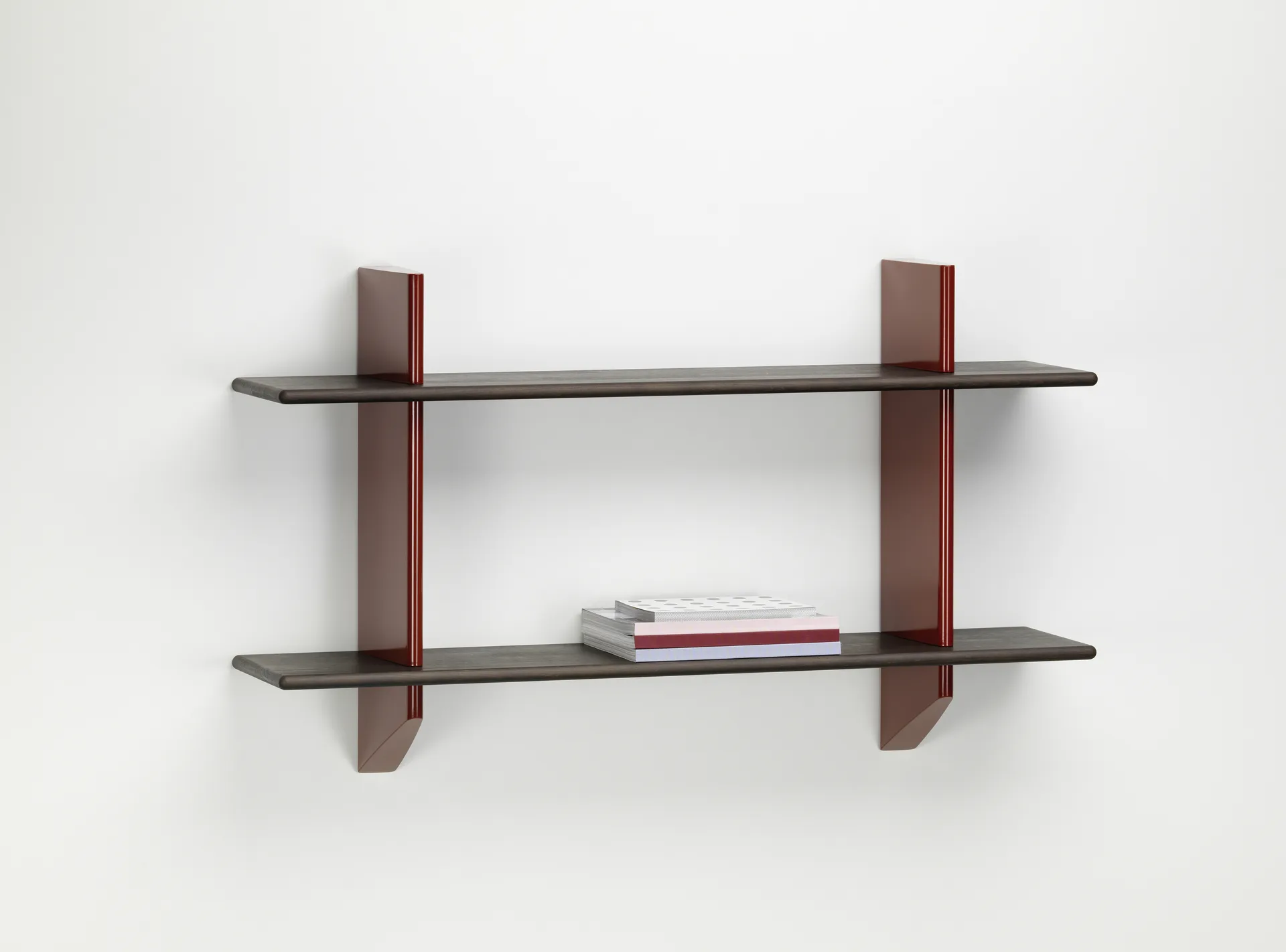 Rayonnage mural hylla, Dark oak-Japanese red Vitra