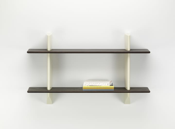 Rayonnage mural hylla, Dark oak-Prouvé blanc colombe Vitra