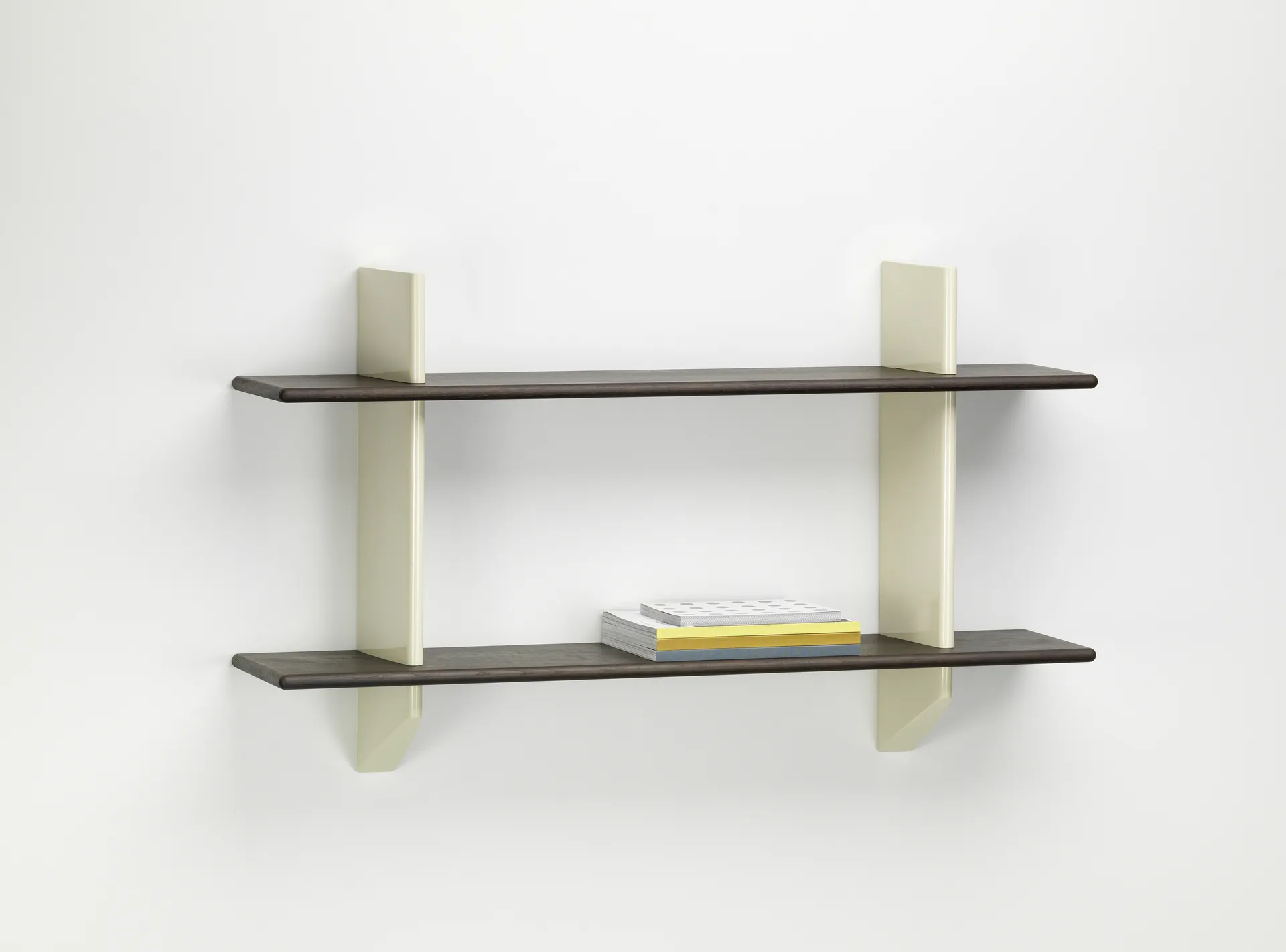 Rayonnage mural hylla, Dark oak-Prouvé blanc colombe Vitra