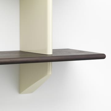 Rayonnage mural hylla - Dark oak-Prouvé blanc colombe - Vitra