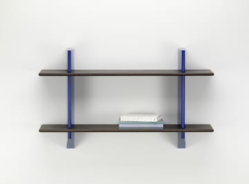 Rayonnage mural hylla - Dark oak-Prouvé bleu marcoule - Vitra