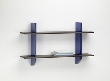 Rayonnage mural hylla - Dark oak-Prouvé bleu marcoule - Vitra
