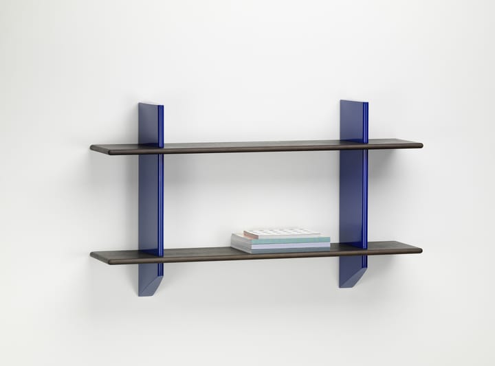 Rayonnage mural hylla, Dark oak-Prouvé bleu marcoule Vitra