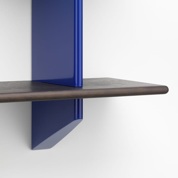 Rayonnage mural hylla, Dark oak-Prouvé bleu marcoule Vitra