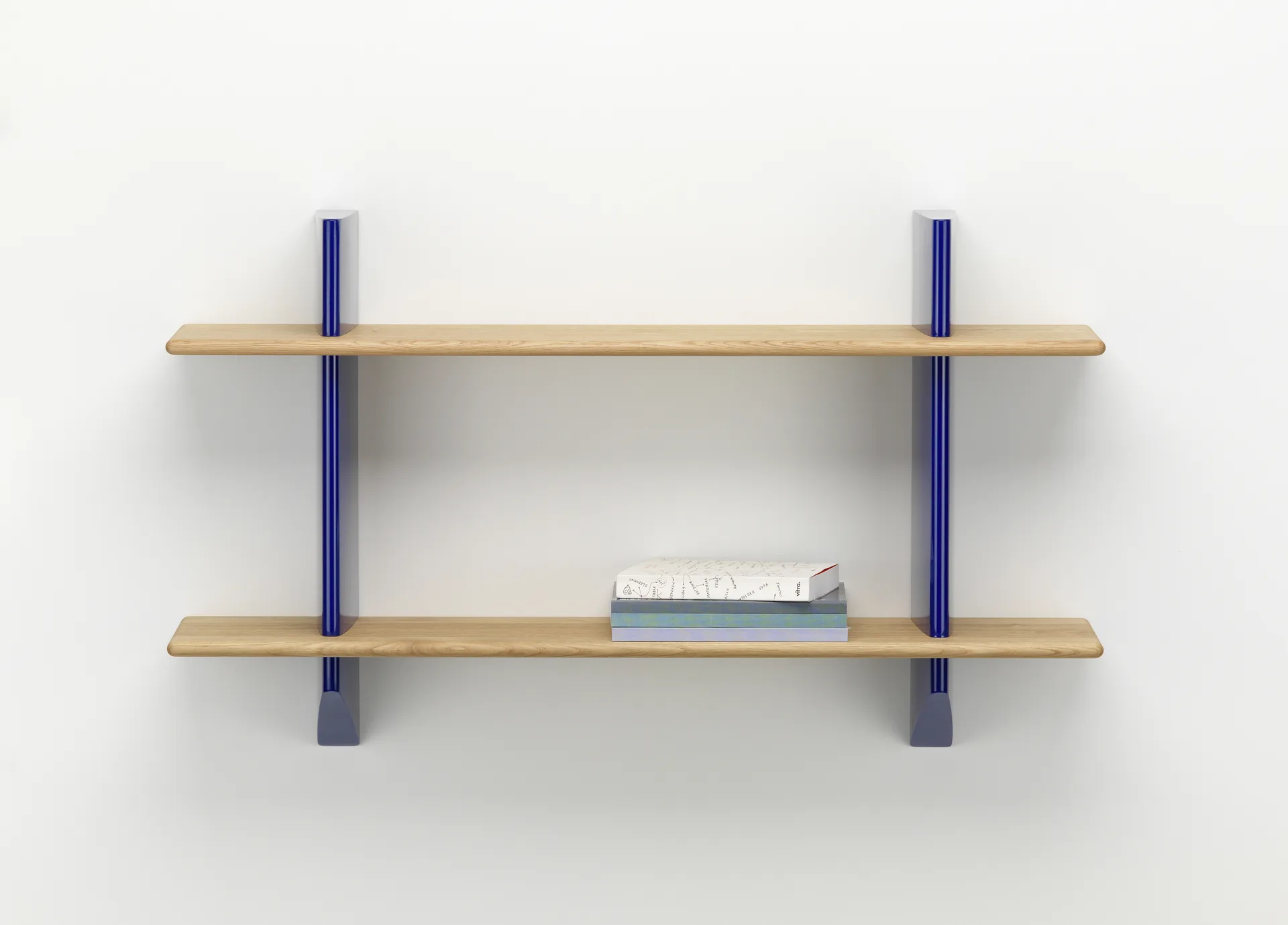 Rayonnage mural hylla, Oak-Prouvé bleu marcoule Vitra