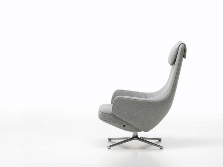 Repos fåtölj aluminiumstativ, Cosy 2 pebble grey Vitra