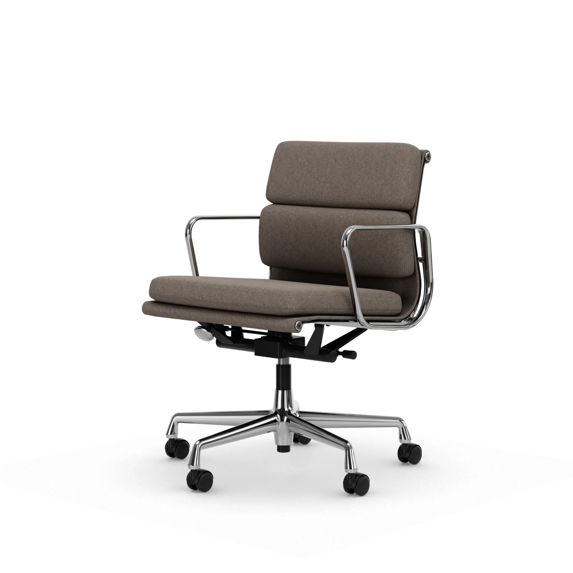 Soft Pad Chair EA 217 polerat kromstativ, Fossil Vitra