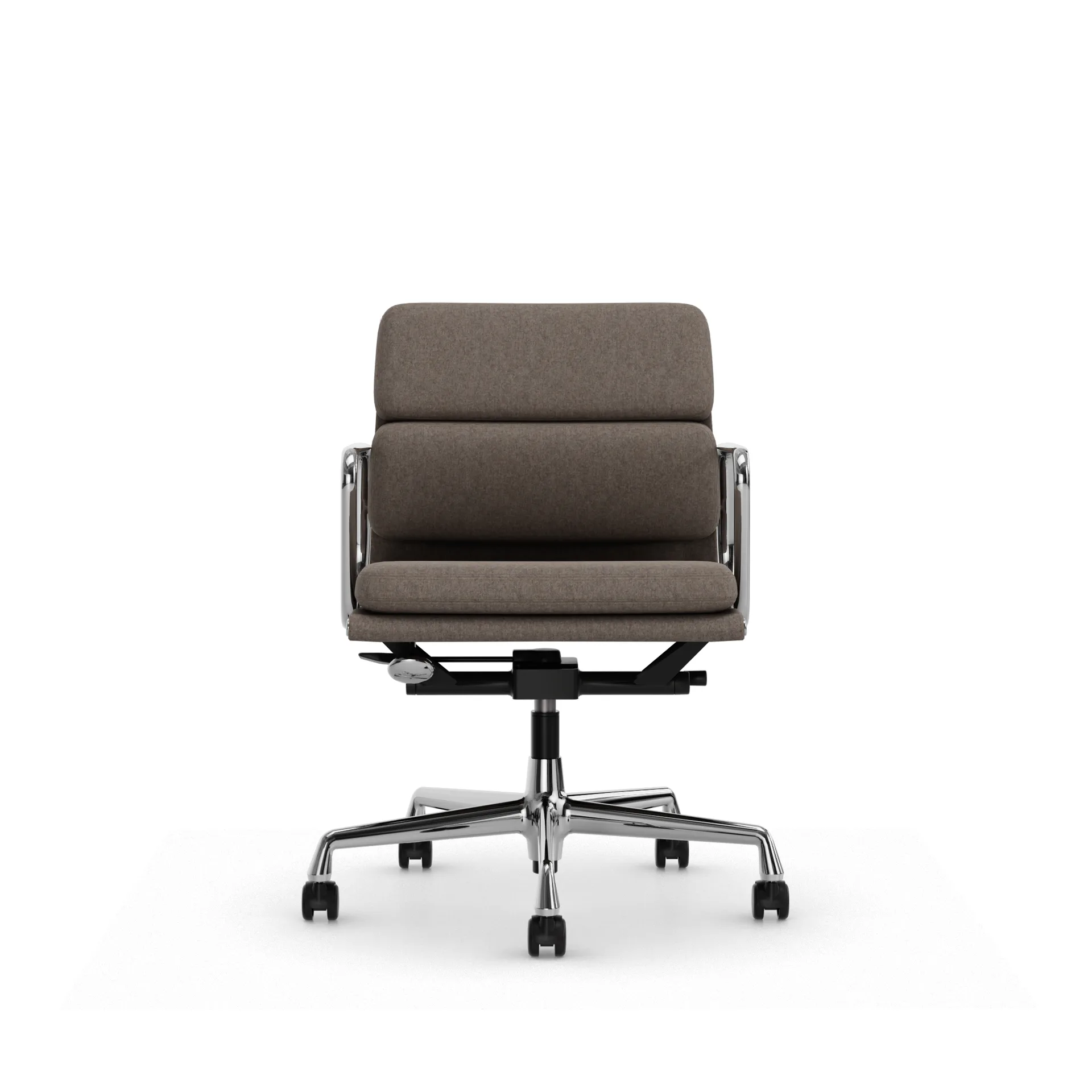 Soft Pad Chair EA 217 polerat kromstativ, Fossil Vitra