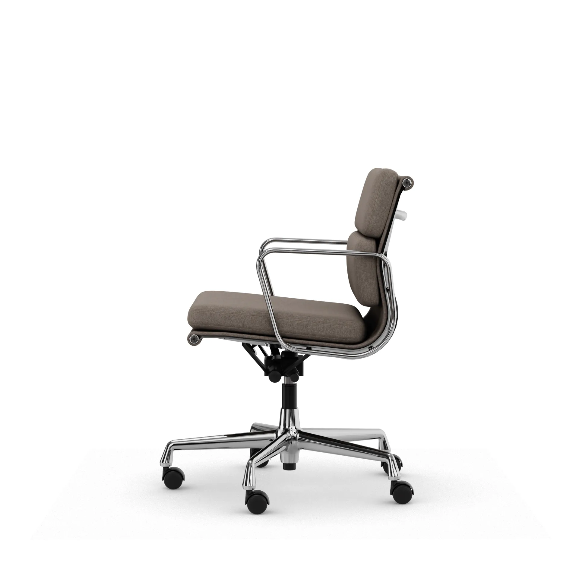 Soft Pad Chair EA 217 polerat kromstativ, Fossil Vitra