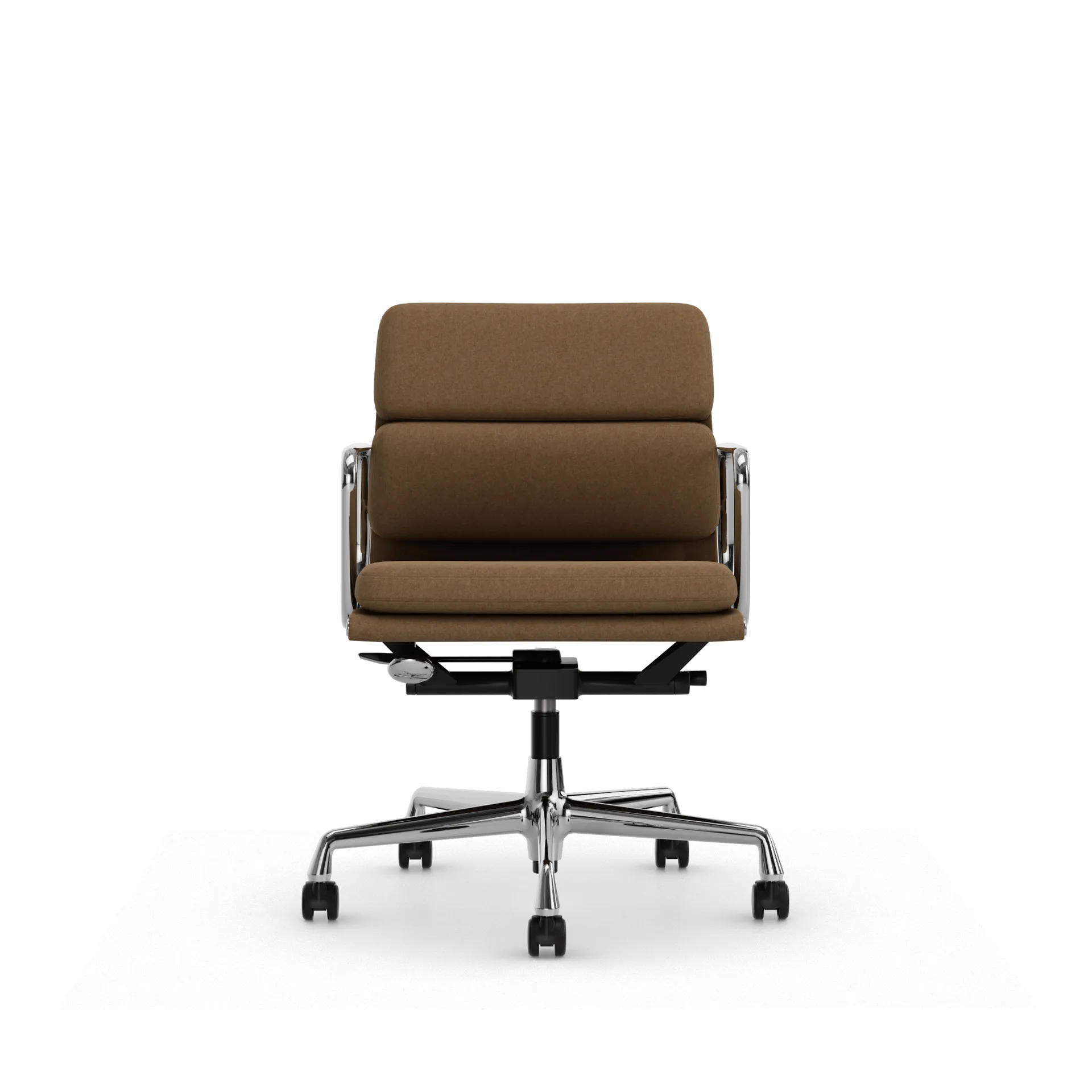 Soft Pad Chair EA 217 polerat kromstativ, Papyrus Vitra