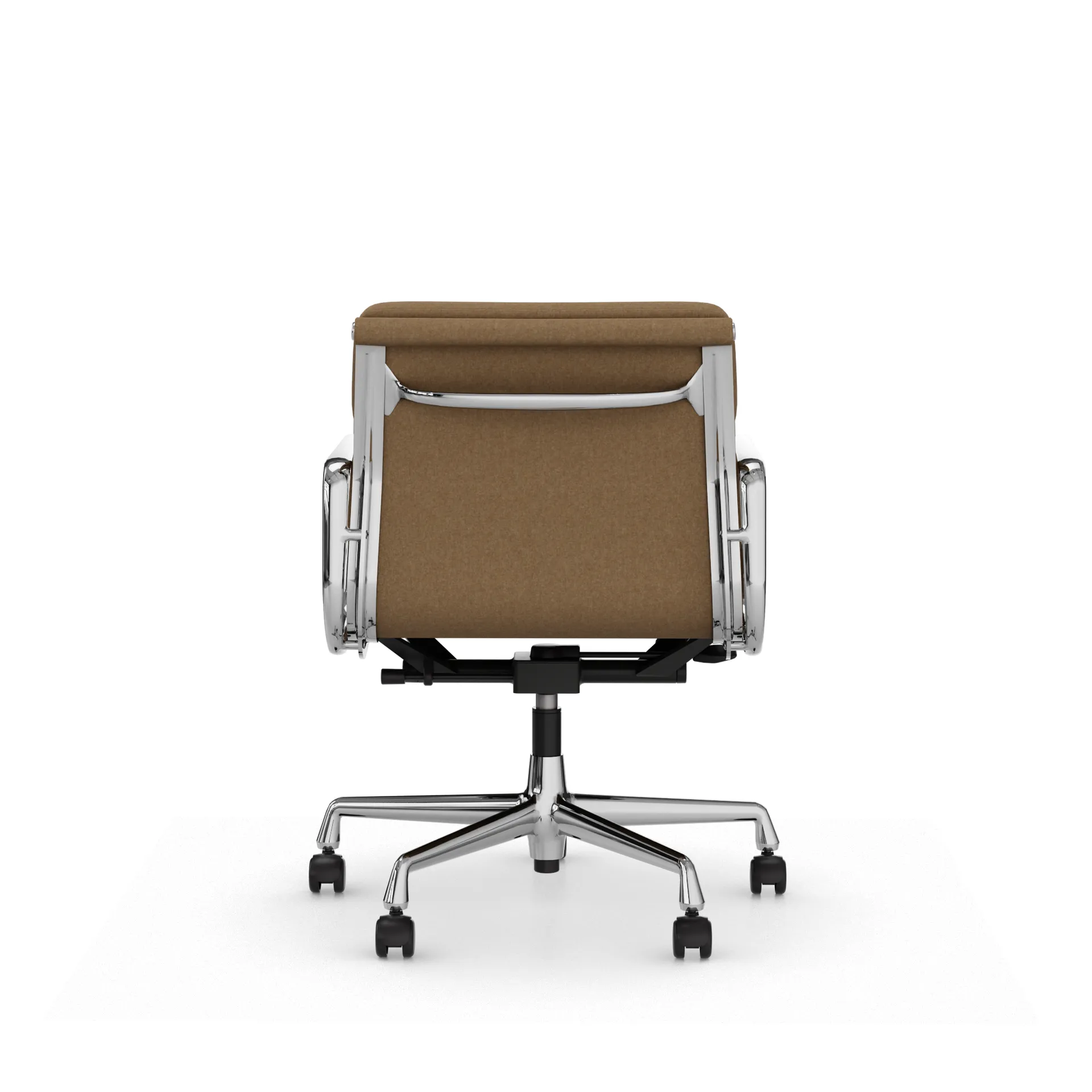 Soft Pad Chair EA 217 polerat kromstativ, Papyrus Vitra