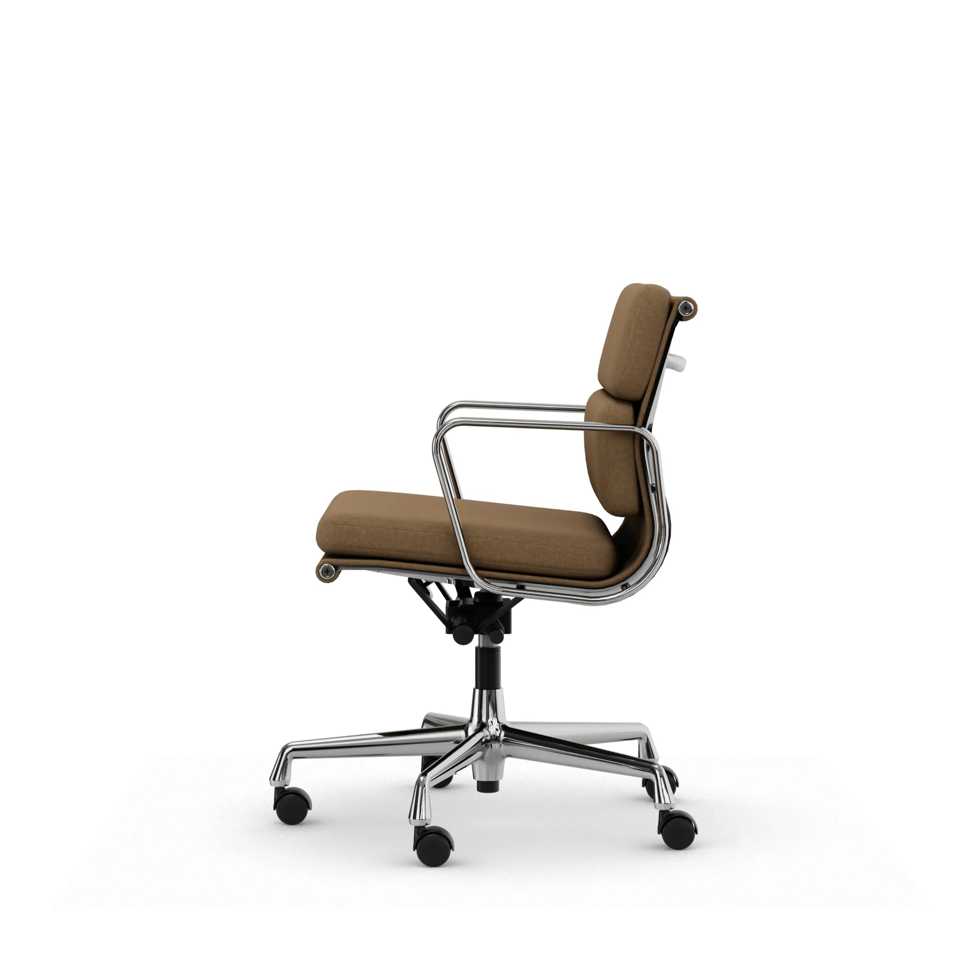 Soft Pad Chair EA 217 polerat kromstativ, Papyrus Vitra