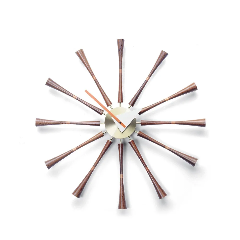 Vitra Spindle clock väggklocka Valnöt | Skandinavisk Design | Väggklockor | Brun