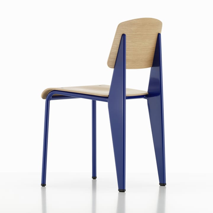 Standard stol, ek natur, prouvé bleu marcoule stativ Vitra
