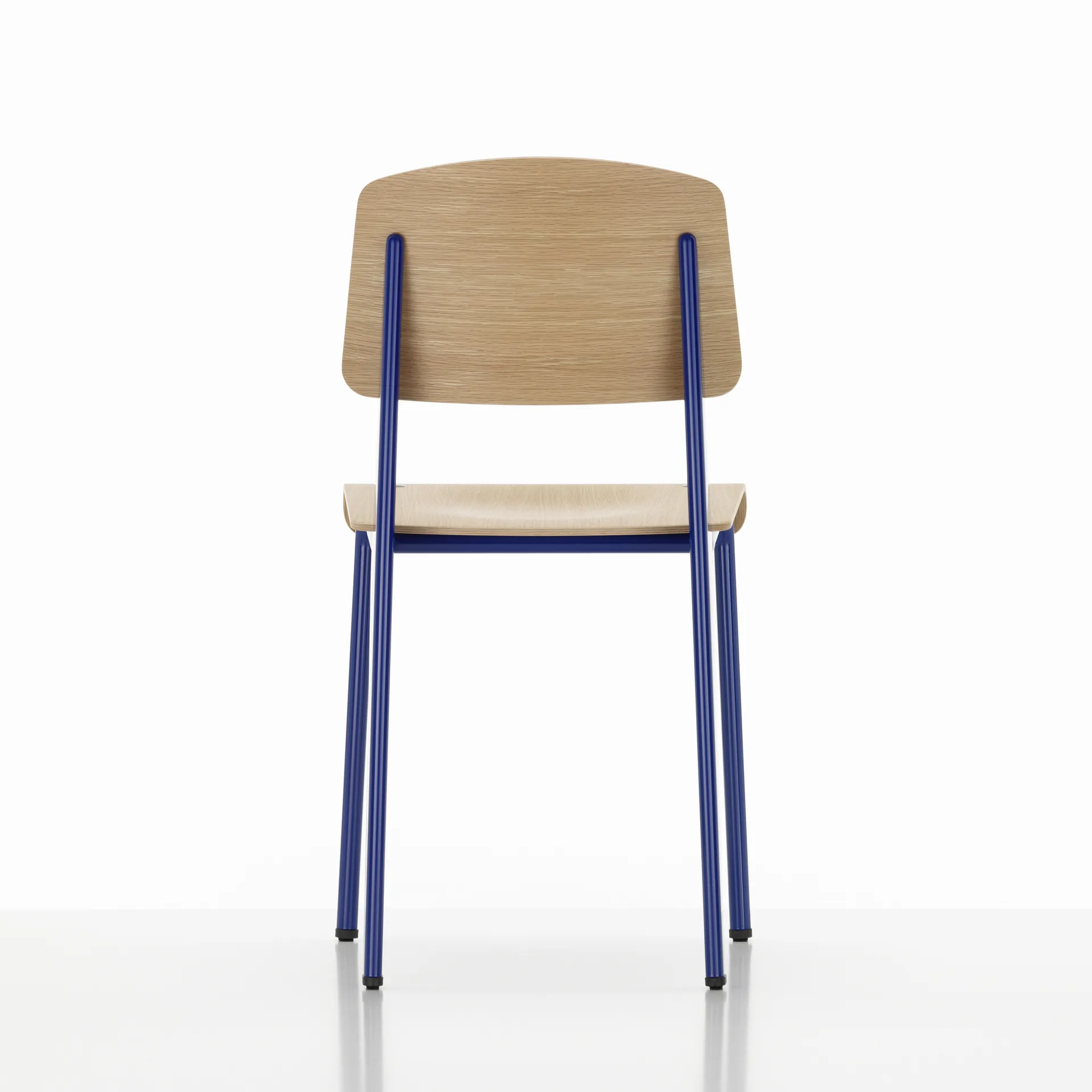 Standard stol, ek natur, prouvé bleu marcoule stativ Vitra