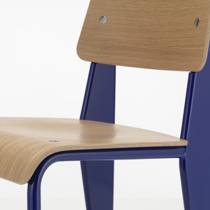 Standard stol - ek natur, prouvé bleu marcoule stativ - Vitra