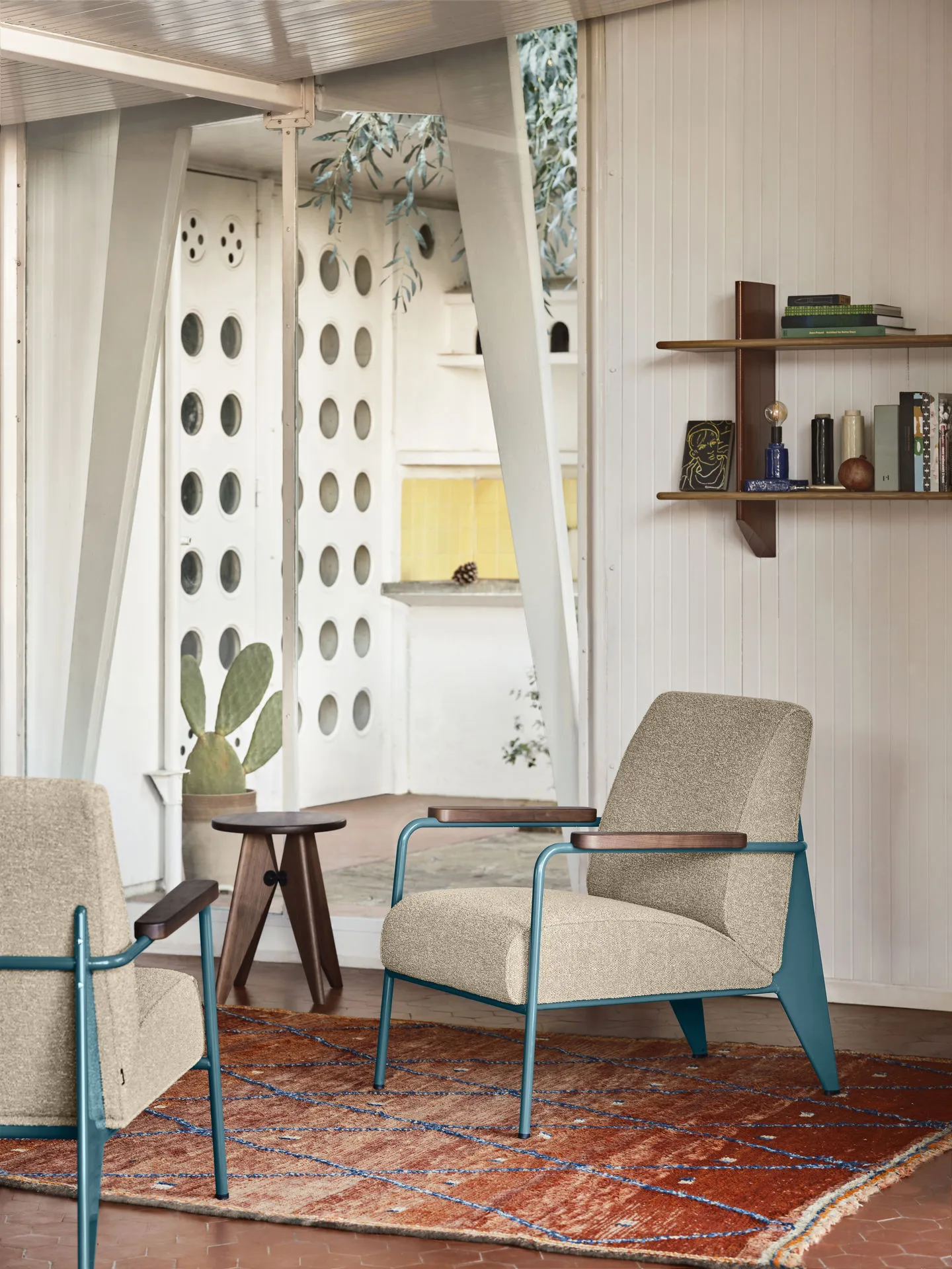 Tabouret Bois pall, Dark oak Vitra